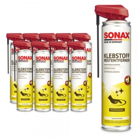 sonax professional 04773000 Klebstoffrestentferner - 10er Sparset Spezial - Lösemittel zur rückstandslosen Entfernung von Klebstoffresten