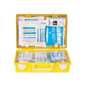 Erste-Hilfe-Koffer SÖHNGEN EXTRA + Handwerk SN-CD gelb, DIN 13157 inkl. Erweiterungen,