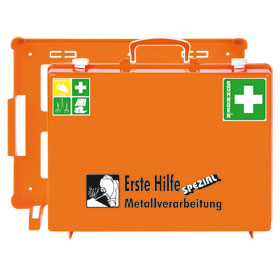 Erste - Hilfe - Koffer SÖHNGEN Spezialausführung mit Zusatzbefüllung für Metallverarbeitung