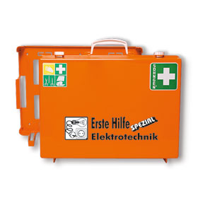Erste - Hilfe - Koffer SHNGEN Spezialausfhrung mit Zusatzbefllung fr Elektrotechnik, 