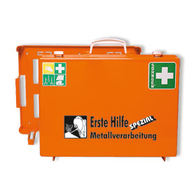 Erste - Hilfe - Koffer SHNGEN Spezialausfhrung mit Zusatzbefllung fr Metallverarbeitung