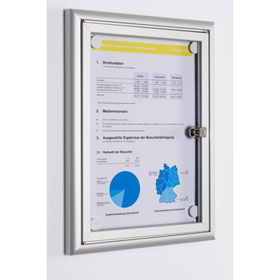 Schaukästen WSM SOFTLINE, für den Inneneinsatz, abgerundetes Profil,