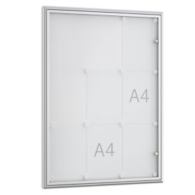 Schaukästen WSM SOFTLINE, für den Inneneinsatz, abgerundetes Profil, 