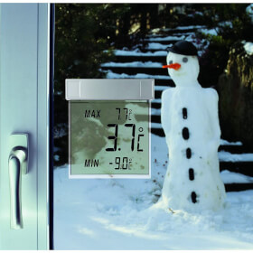 TFA Digitales Fenster-Thermo-Hygrometer VISION Digitales Thermometer für Fensterscheiben