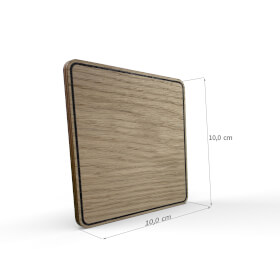 Tello Wood Türschild eckig, Farbe: Eiche, Motiv: Schwarz