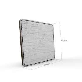 Tello Wood Türschild eckig, Farbe: Eiche, Motiv: Schwarz