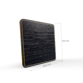 Tello Wood Türschild eckig, Farbe: Eiche, Motiv: Schwarz