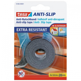 tesa Anti - Rutschband Strips schwarz 0, 6 x 20 rutschhemmende Klebebandstreifen