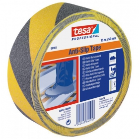 tesa Anti - Rutschband schwarz - gelb 15 x 50 rutschhemmendes Klebeband