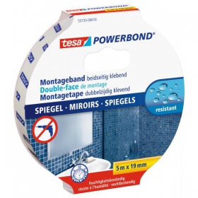 tesa Powerbond Montageband Spiegel doppelseitiges Fixierungs - Klebeband fr Spiegel