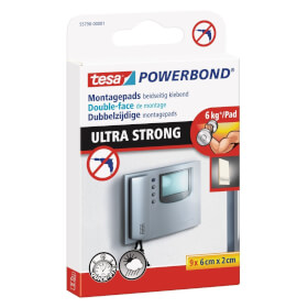 tesa Powerbond Montagepads Ultra Strong doppelseitige Klebepads, extra stark