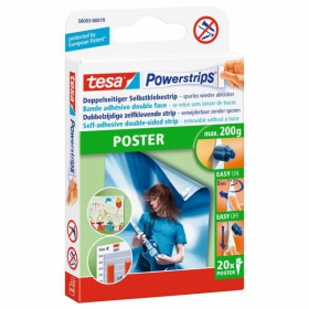 tesa Powerstrips Poster doppelseitige Klebestreifen zur Wandmontage