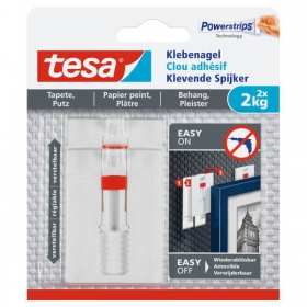 tesa Klebenagel verstellbar Tapete&Putz justierbarer Klebenagel für raue Obeflächen bis 2 kg