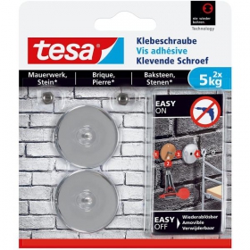 tesa Klebeschraube rund runde Klebeschraube für Mauerwerk bis 5 kg
