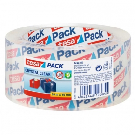 tesapack C+C kristall - klar PP Verpackungsband mit starker Acrylatdispersions - Klebmasse