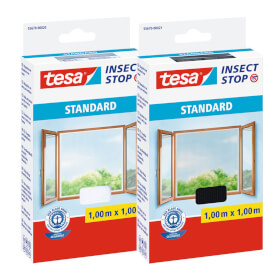 tesa Insect Stop Standard Mückennetz für Fenster individuell verklebbares Insektenschutzgitter
