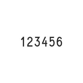 Classic 1536 Ziffernbänderstempel mit 6 Bändern, 3 mm Schrifthöhe