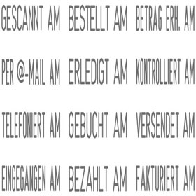 Printy 4817 Datumstempel 3,8 mm Schrifthöhe mit Wortband 12 Texte