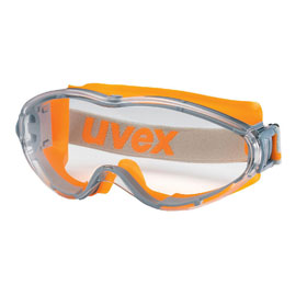 uvex Schutzbrille ultrasonic grau / orange Vollsichtbrille im sportlichen Design