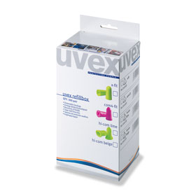 uvex Gehörschutzstöpsel x-fit Nachfüllbox Einwegstöpsel für extreme Lärmbelästigungen