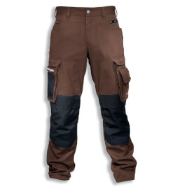 uvex perfexxion Hose premium mit Knietaschen kakao braun sehr robuste Arbeitshose mit Knietaschen aus Cordura