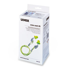 uvex Gehörschutzstöpsel xact-fit Ohrstöpsel mit Kordel