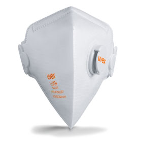 uvex Atemschutzmaske silv - Air c 3210 FFP2 Einwegmaske, Faltmaske mit Ausatemventil, Schutzstufe FFP2 D