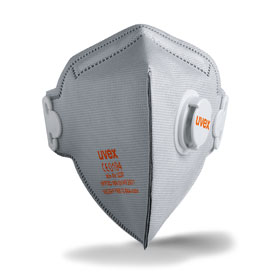 uvex Atemschutzmaske silv - Air c 3220 FFP2 mit Ausatemventil und Aktivkohlefilter, Schutzstufe FFP2 D