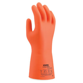 uvex Chemikalienschutzhandschuh u - chem 3500 mit nahtlosem Baumwoll - Liner für hohen Komfort
