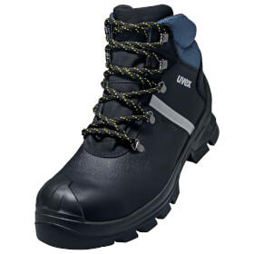uvex 2 construction Sicherheitsschuhe S3 SRC Schnürstiefel mit wasserabweisendem Leder