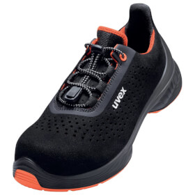 uvex 1 G2 gelochter Sicherheitshalbschuh 68468 S1 SRC orange schwarz vereint sehr weiche Dämpfung und hohe Energierückgabe