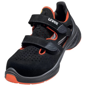 uvex 1 G2 Sicherheitssandale 68488 S1 SRC orange schwarz vereint sehr weiche Dämpfung und hohe Energierückgabe