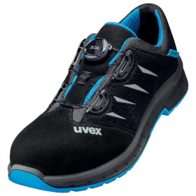 uvex 2 trend Sicherheitshalbschuh 69382 S1P SRC BOA schwarz blau sportlicher Halbschuh mit breiter Passform