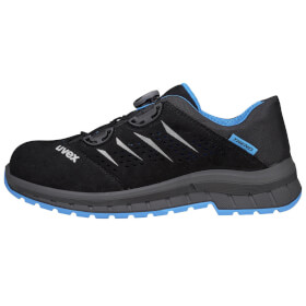 uvex 2 trend Sicherheitshalbschuh 69382 S1P SRC BOA schwarz blau sportlicher Halbschuh mit breiter Passform