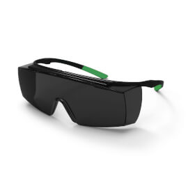 uvex Schutzbrille super f OTG mit Schweißerschutz Überbrille mit Schweißerschutzstufe 5