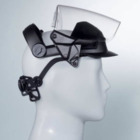 uvex Gesichtschutz pheos faceguard vormontiertes Schutzsystem zur Entlastsung der Wirbelsäule