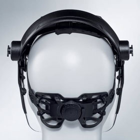 uvex Gesichtschutz pheos faceguard vormontiertes Schutzsystem zur Entlastsung der Wirbelsäule