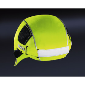 UVEX Anstoßkappe Warnschutz in gelb gute Ergänzung zu Warnschutzkleidung,