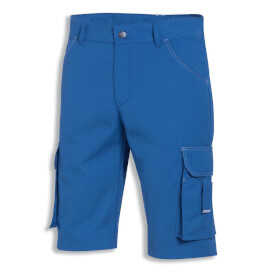 uvex perfect Bermuda kornblau kurze Hose mit vielen Taschen und Reflexapplikationen