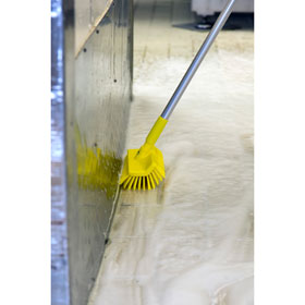 Vikan High-Low-Bürste/Winkelschrubber medium effektive Reinigung von Sockelleisten sowie Bereichen unter Maschinen