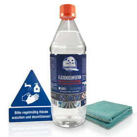 Flchendesinfektion Nachfllflasche Lieferung inkl. 2x Microfasertchern