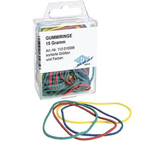 Wedo Gummiringe verschiedene Größen und Farben gemischt