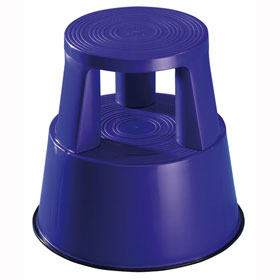 Wedo Rollhocker Step Kunststoff Elefantenfuß blau, Tragkraft 150 kg, mit dickem Gummistandring