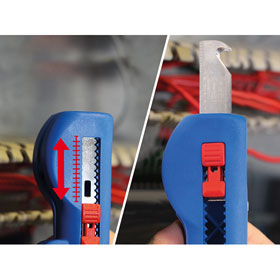 Weicon Quadro-Entmanteler No. 16 4-in1-Werkzeug: Rundschnitt, Lngsschnitt, abisolieren und schneiden