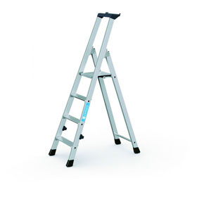 Leitern Stufen - Stehleitern,  einseitig begehbar ZARGES Z 300,  mit Ablageschale,  groe Standplattform,  