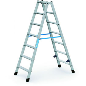 Leitern Stufen - Stehleitern,  beidseitig begehbar ZARGES Z 300,  robuste,  stabile Stufenkonstrukion,  