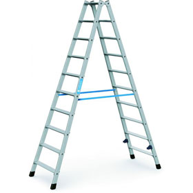 Leitern Stufen - Stehleitern,  beidseitig begehbar ZARGES Z 300,  robuste,  stabile Stufenkonstrukion,  