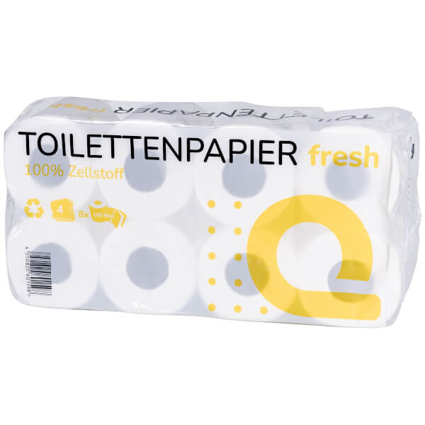 Toilettenpapier fresh 4 - lagig, 8 Rollen à 150 Blatt
