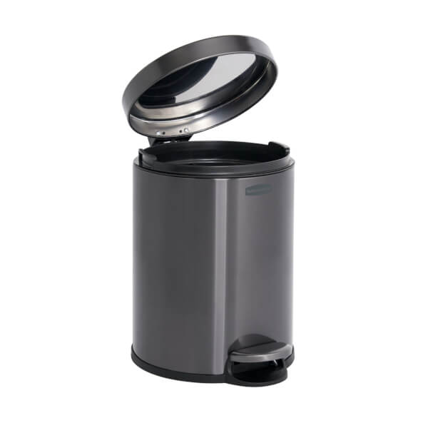 Rubbermaid Kosmetikeimer rund hochwertiger Edelstahl - Abfalleimer mit Softclose