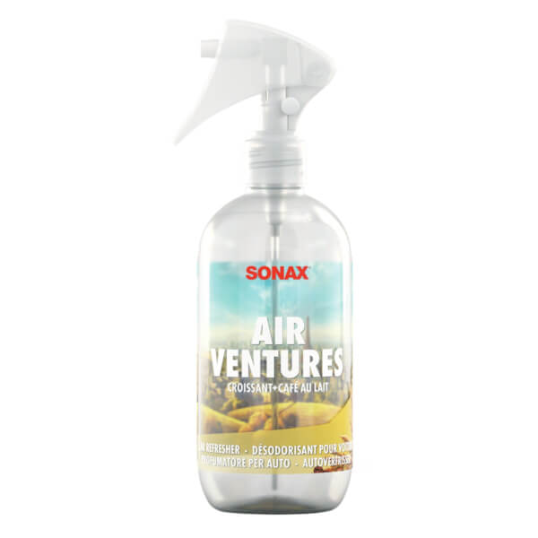 Sonax Air Ventures Autoparfüm Crossaint Cafe au Lait Auto Innenraum Duft für langanhaltende frische und neutralisiert Gerüche
